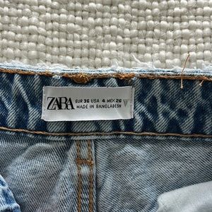 NWT Zara high rise and straight-leg jeans, size 36/USA size 4.